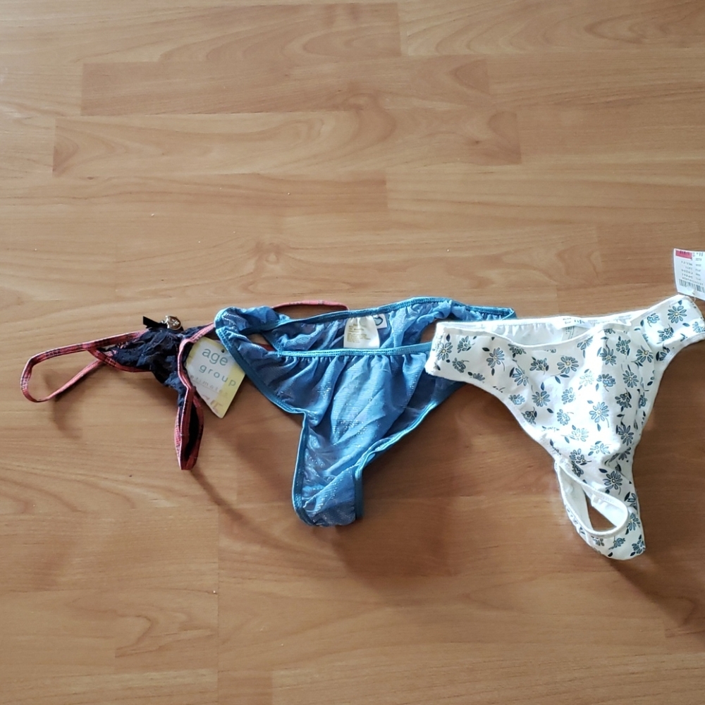 3 thong panties new with tags